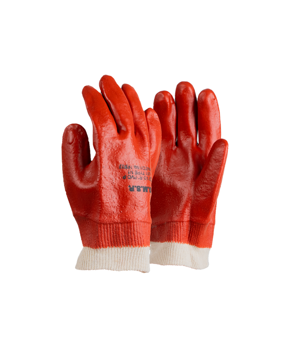 Javlin SABS PVC Chemical And Acid Knit Wrist Gloves