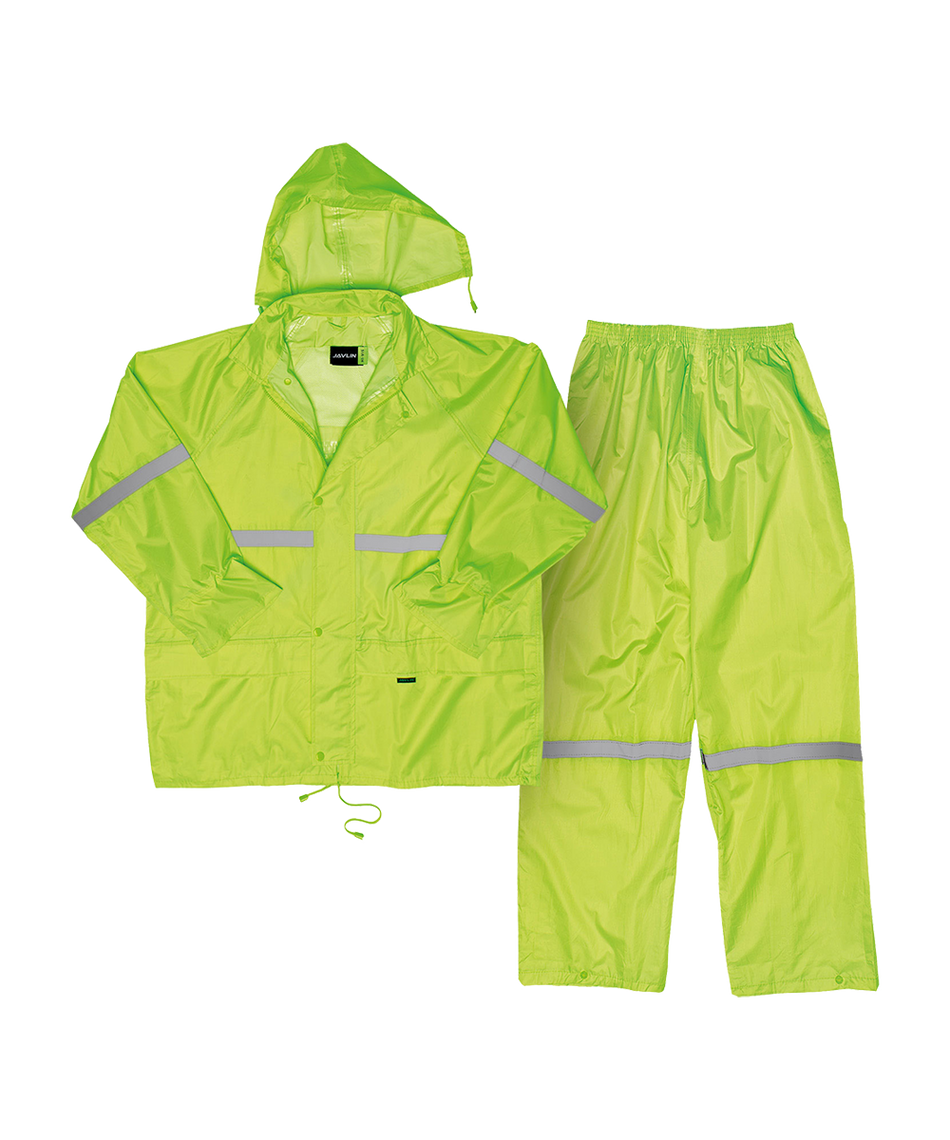 Javlin Hi-Vis Polyester PVC Reflective Rain Suit