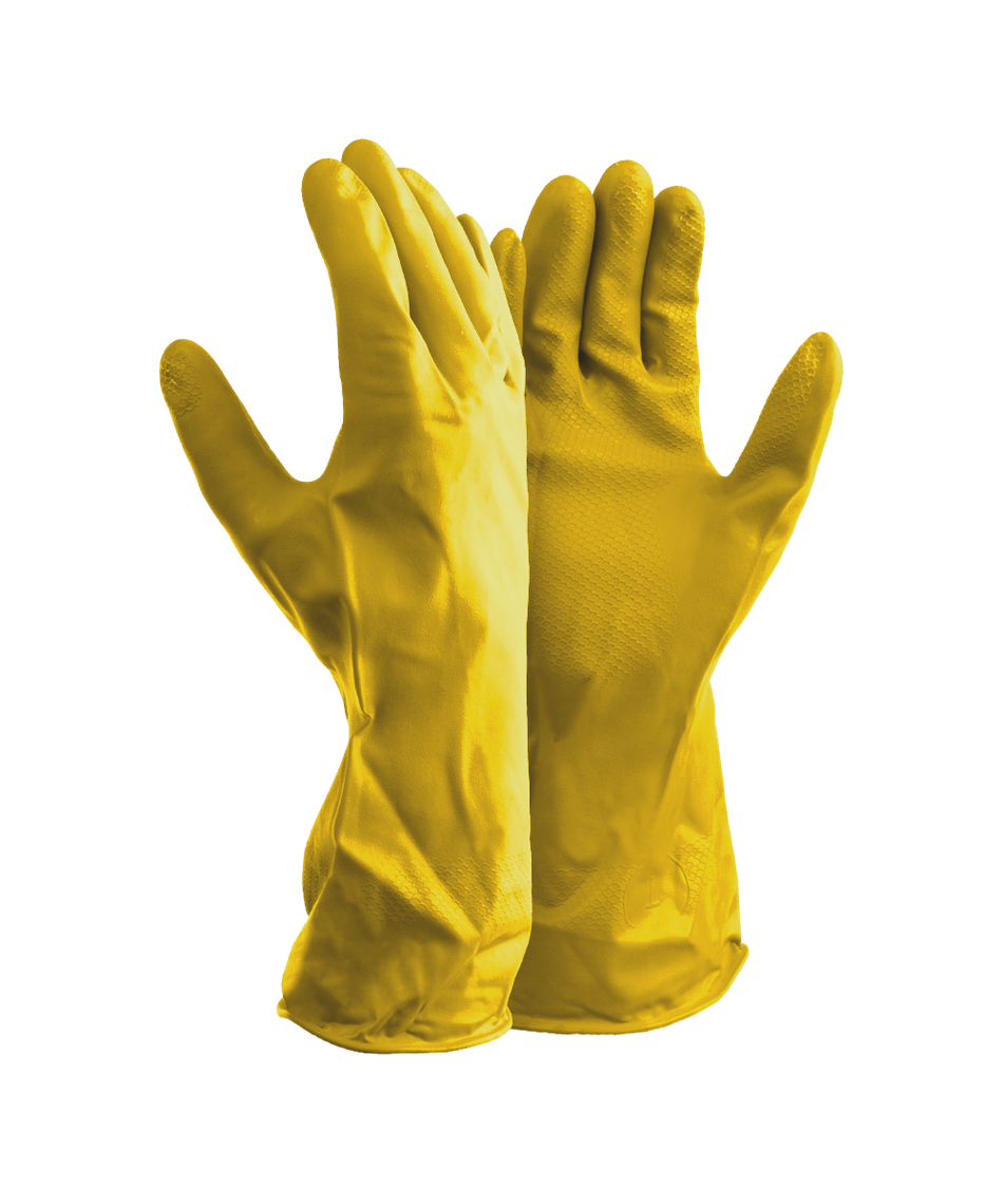 Javlin Yellow Latex Household Gloves