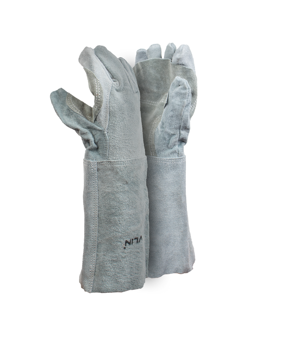 Javlin Premium Chrome Leather Apron Palm Gloves - 20cm Cuff