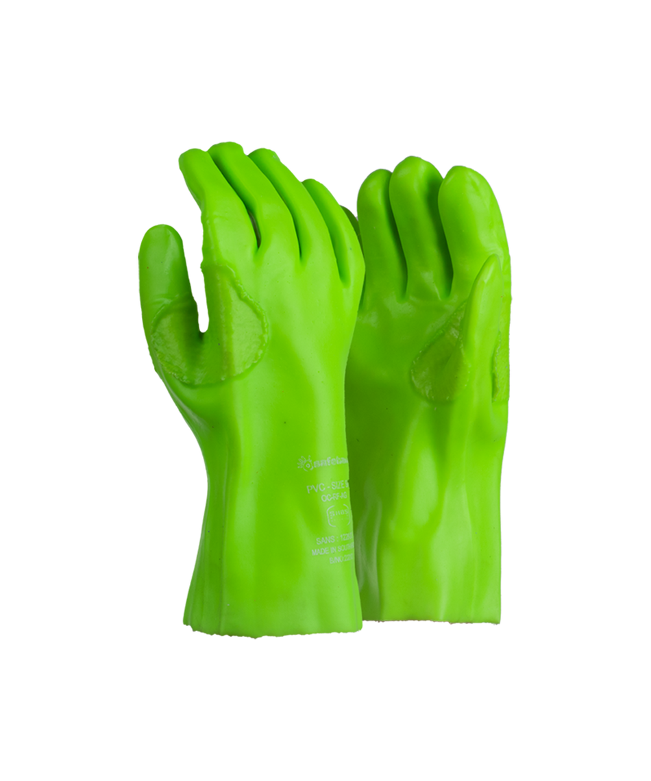 Javlin Green PVC Reinforced Gloves - 27cm