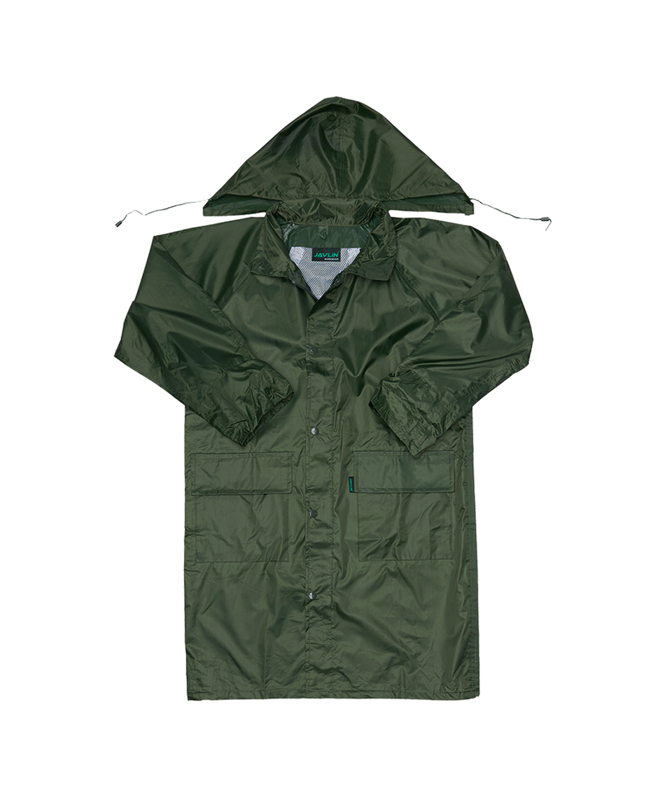 Javlin Polyester PVC Calf Length Rain Coat