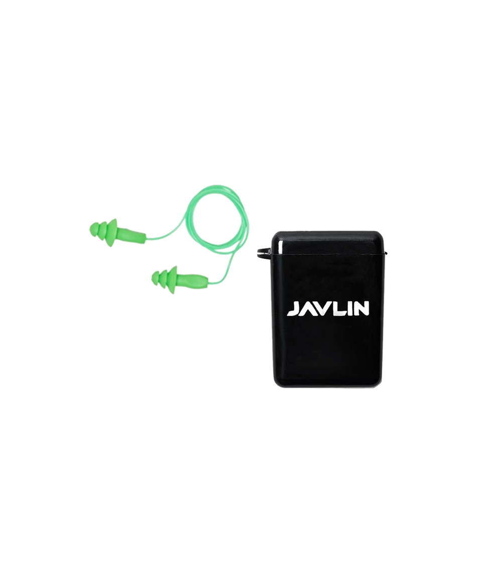 Javlin Reusable Green Corded Ear Plugs With Container