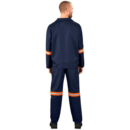 Technician 100% Cotton Conti Suit - Reflective Arms & Legs - Orange Tape-1