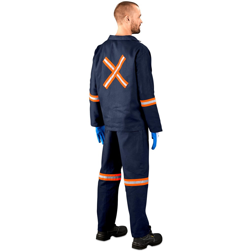 Technician 100% Cotton Conti Suit - Reflective Arms, Legs & Back - Orange Tape-2