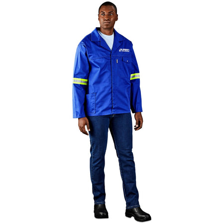 Site Premium Polycotton Jacket - Reflective Arms - Yellow Tape-7