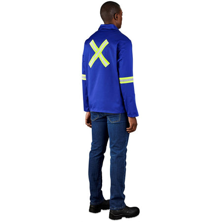 Site Premium Polycotton Jacket - Reflective Arms & Back - Yellow Tape-2