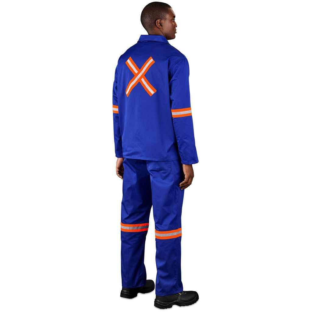 Site Premium Polycotton Jacket - Reflective Arms & Back - Orange Tape-1