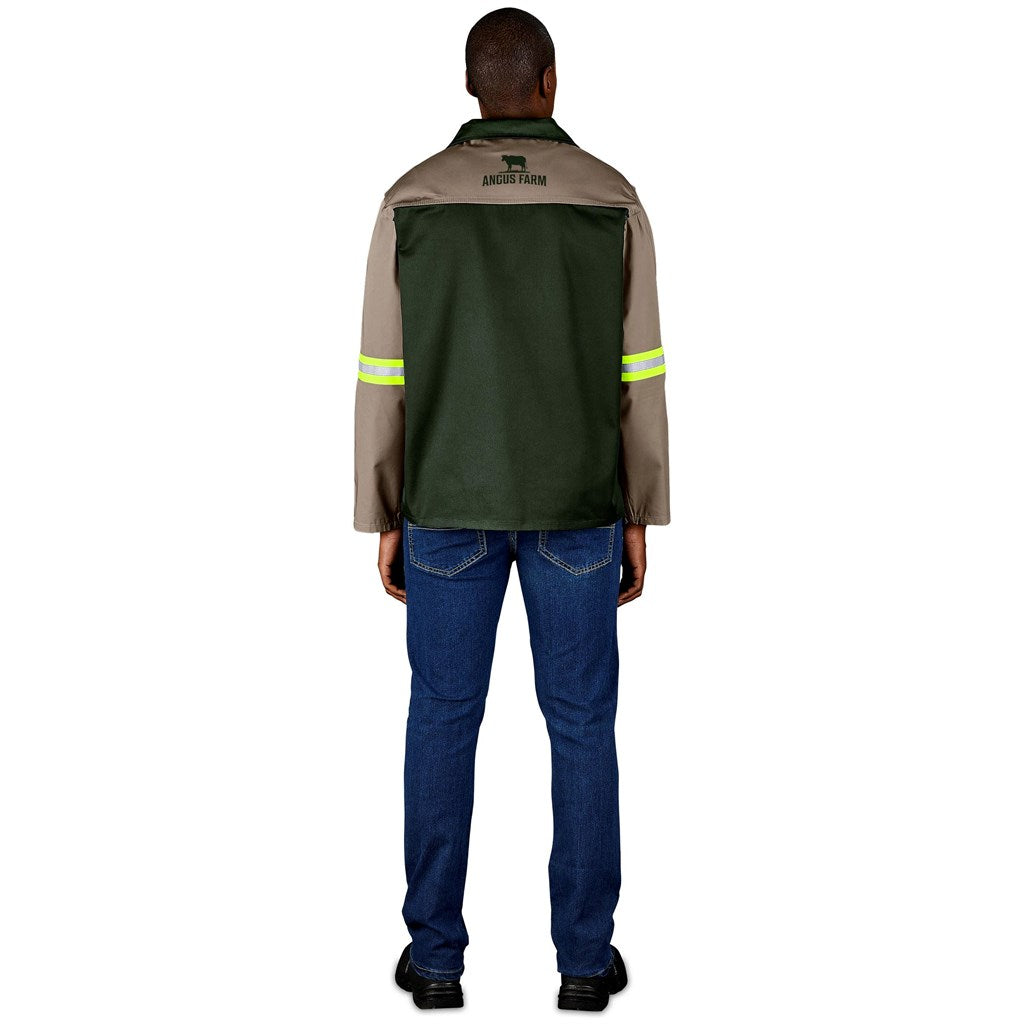 Site Premium Two-Tone Polycotton Jacket - Reflective Arms - Yellow Tape-2