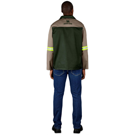 Site Premium Two-Tone Polycotton Jacket - Reflective Arms - Yellow Tape-2