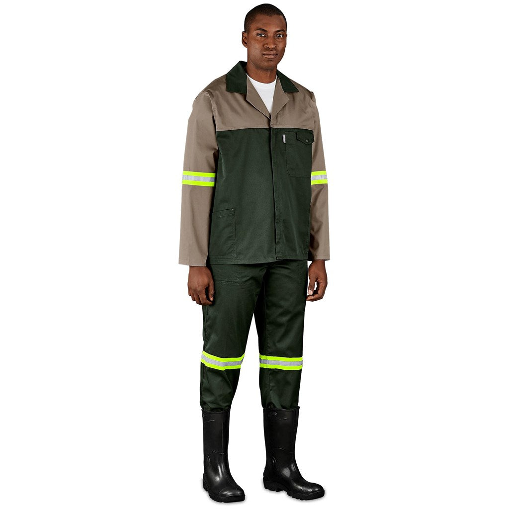 Site Premium Two-Tone Polycotton Jacket - Reflective Arms - Yellow Tape-3