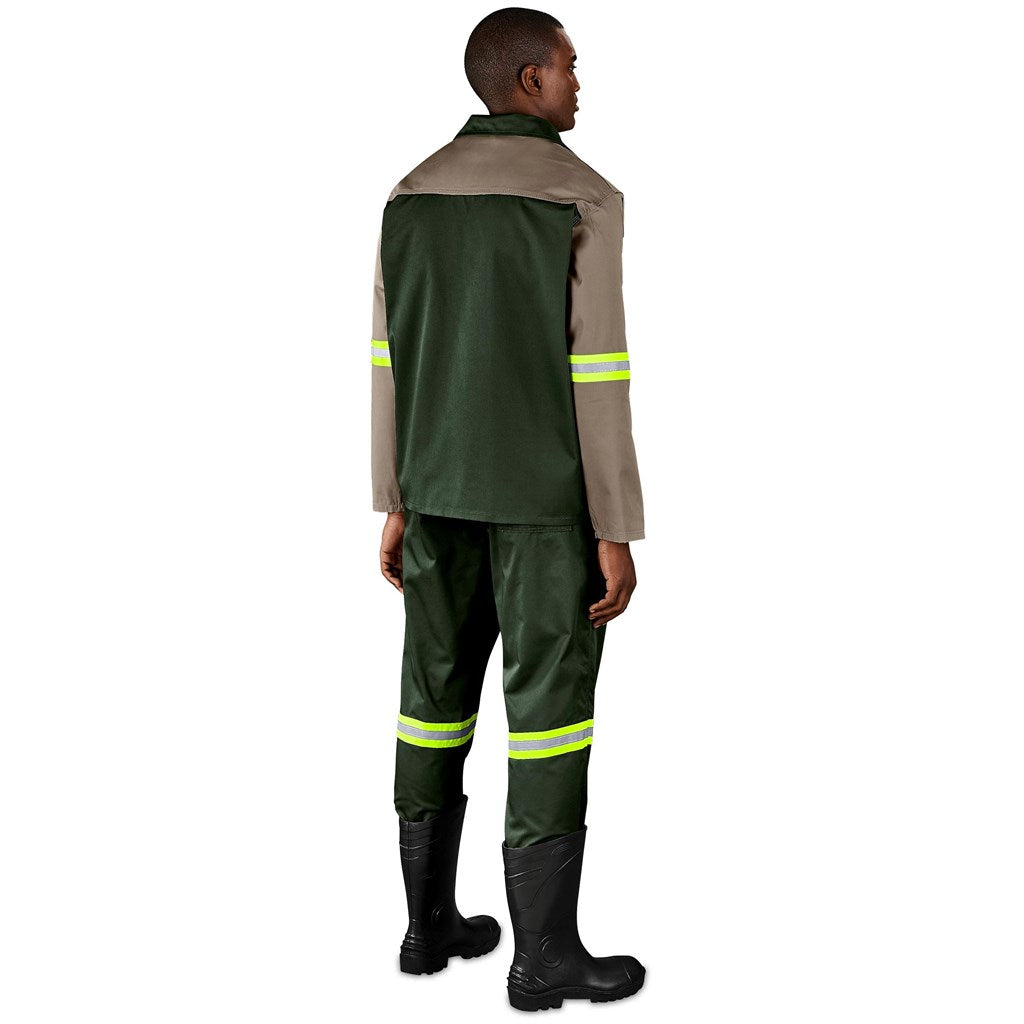 Site Premium Two-Tone Polycotton Jacket - Reflective Arms - Yellow Tape-7