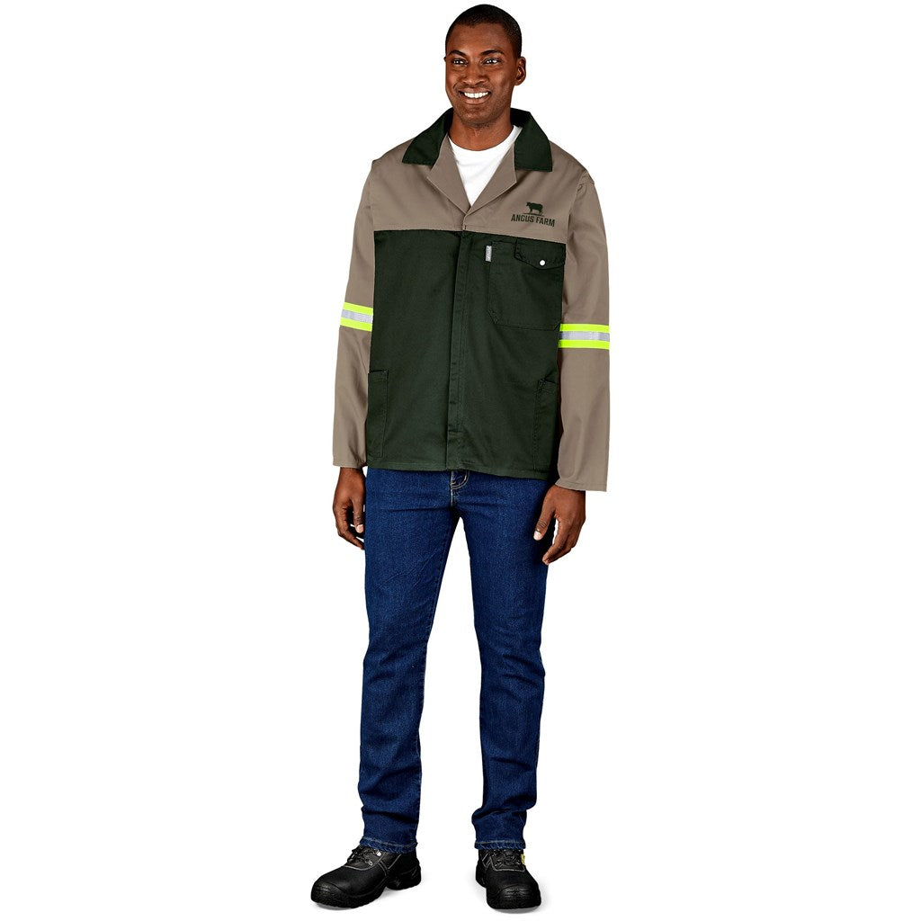 Site Premium Two-Tone Polycotton Jacket - Reflective Arms - Yellow Tape-10