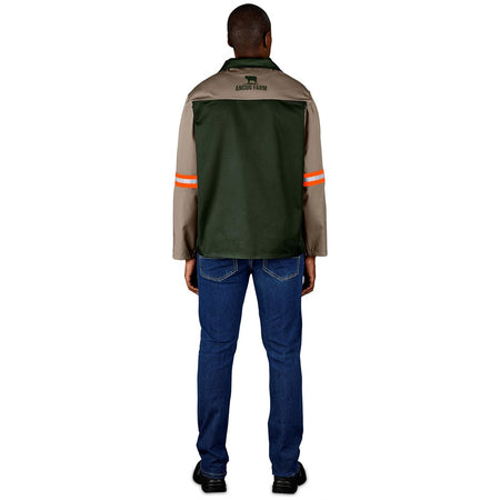 Site Premium Two-Tone Polycotton Jacket - Reflective Arms - Orange Tape-2