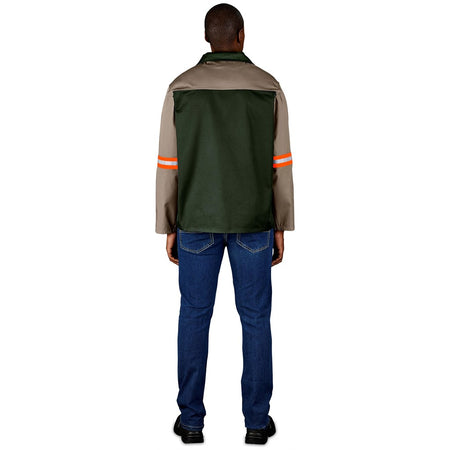 Site Premium Two-Tone Polycotton Jacket - Reflective Arms - Orange Tape-1