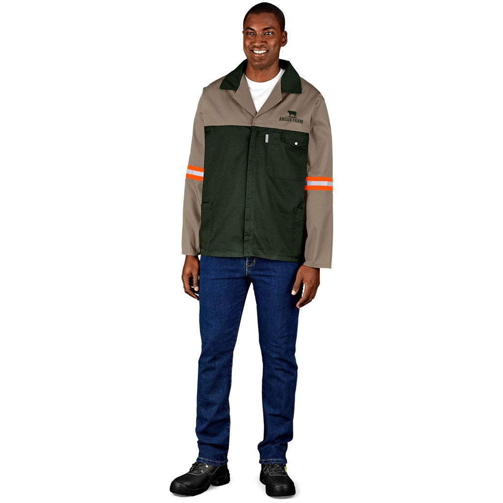 Site Premium Two-Tone Polycotton Jacket - Reflective Arms - Orange Tape-6