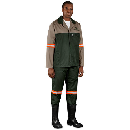 Site Premium Two-Tone Polycotton Jacket - Reflective Arms - Orange Tape-8