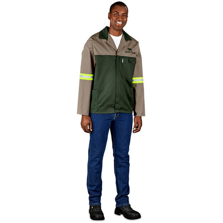 Site Premium Two-Tone Polycotton Jacket - Reflective Arms & Back - Yellow Tape-8