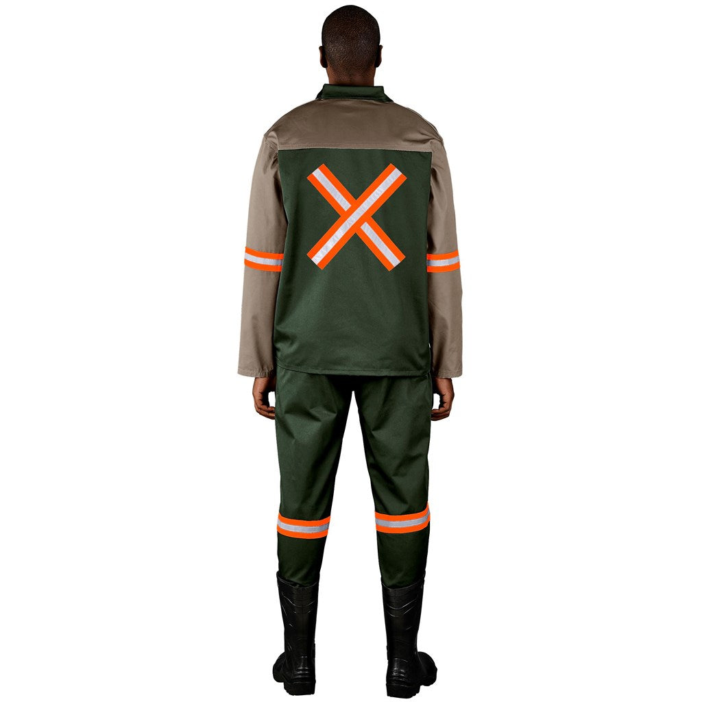 Site Premium Two-Tone Polycotton Jacket - Reflective Arms & Back - Orange Tape-2