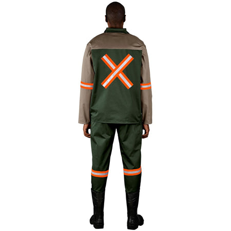 Site Premium Two-Tone Polycotton Jacket - Reflective Arms & Back - Orange Tape-2