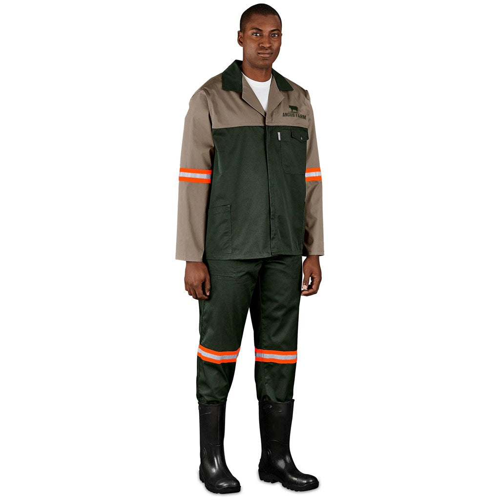 Site Premium Two-Tone Polycotton Jacket - Reflective Arms & Back - Orange Tape-6