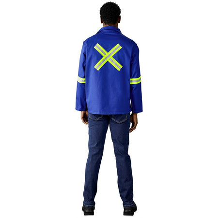 Artisan Premium 100% Cotton Jacket - Reflective Arms & Back - Yellow Tape-12