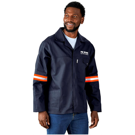 Artisan Premium 100% Cotton Jacket - Reflective Arms & Back - Orange Tape-4