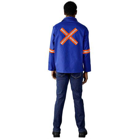 Artisan Premium 100% Cotton Jacket - Reflective Arms & Back - Orange Tape-7