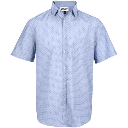 Mens Short Sleeve Duke Shirt - Light Blue-0