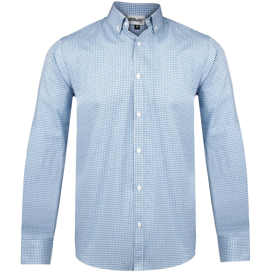 Mens Long Sleeve Edinburgh Shirt - Blue-0