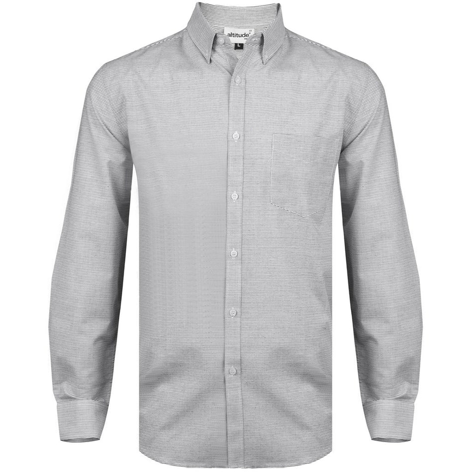 Mens Long Sleeve Earl Shirt - Grey-0