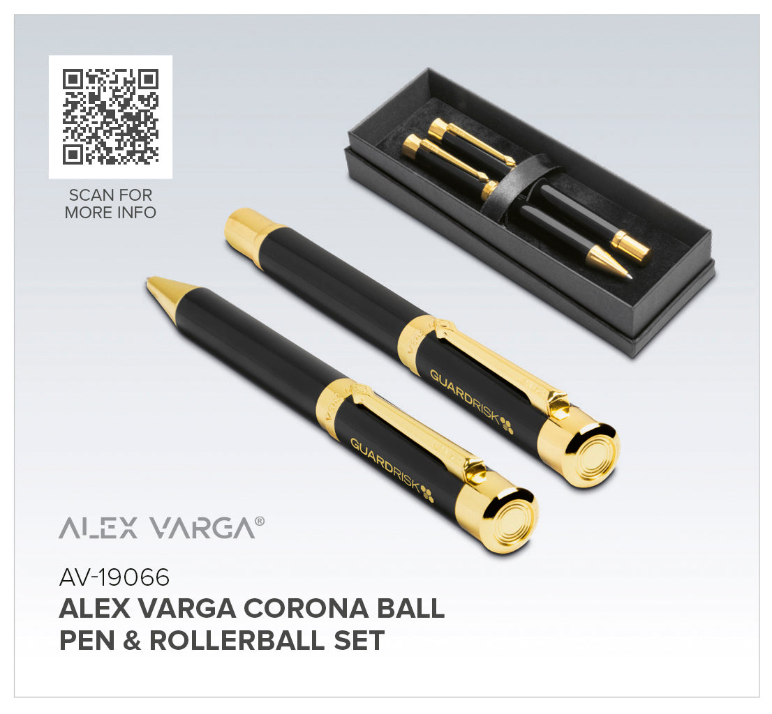 Alex Varga Corona Ball Pen & Rollerball Set-3