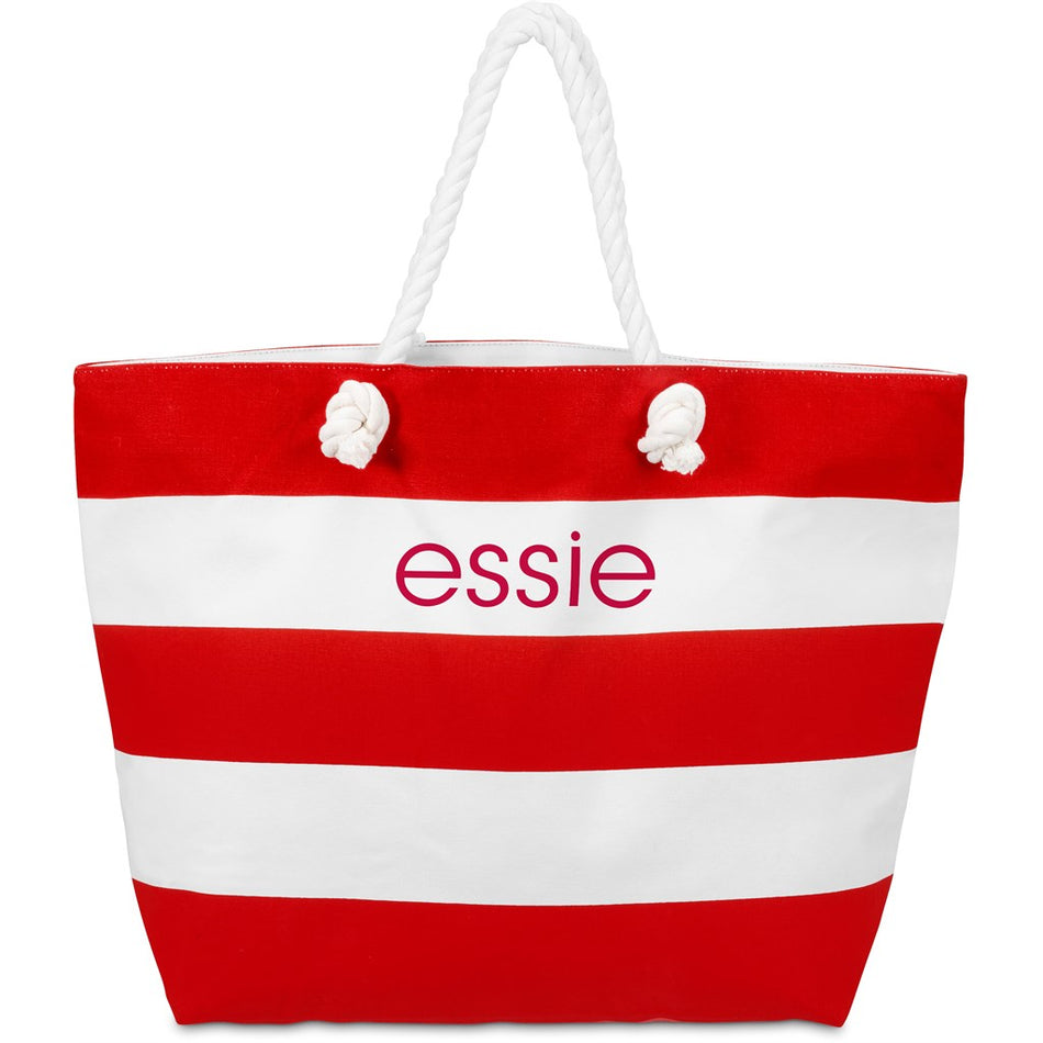 US Basic Coastline Cotton Beach Bag - Red-0