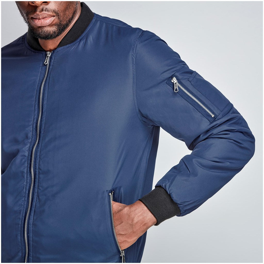 Mens Crusader Bomber Jacket - Navy-1