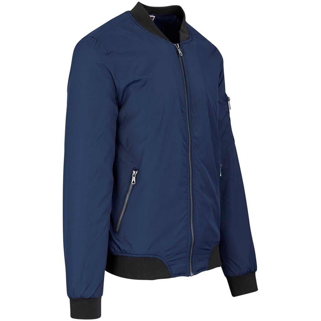 Mens Crusader Bomber Jacket - Navy-4