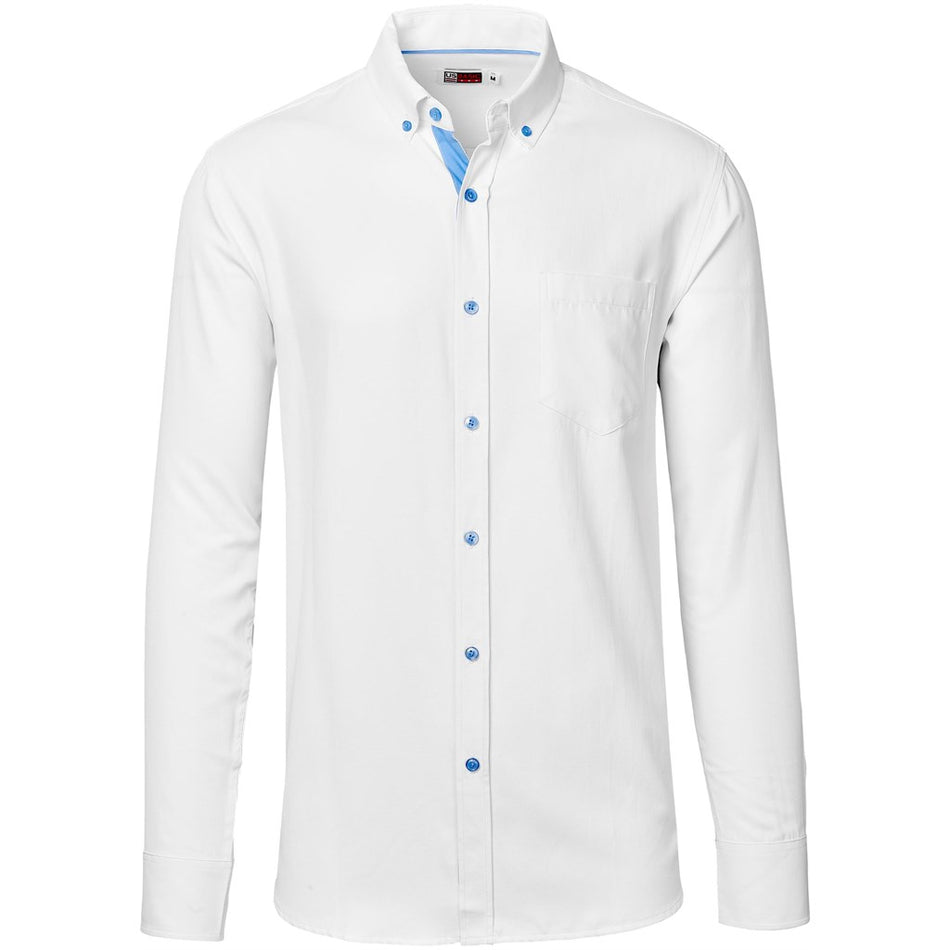 Mens Long Sleeve Casablanca Shirt - Sky Blue-0