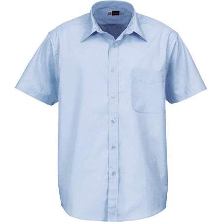 Mens Short Sleeve Washington Shirt - Blue-0