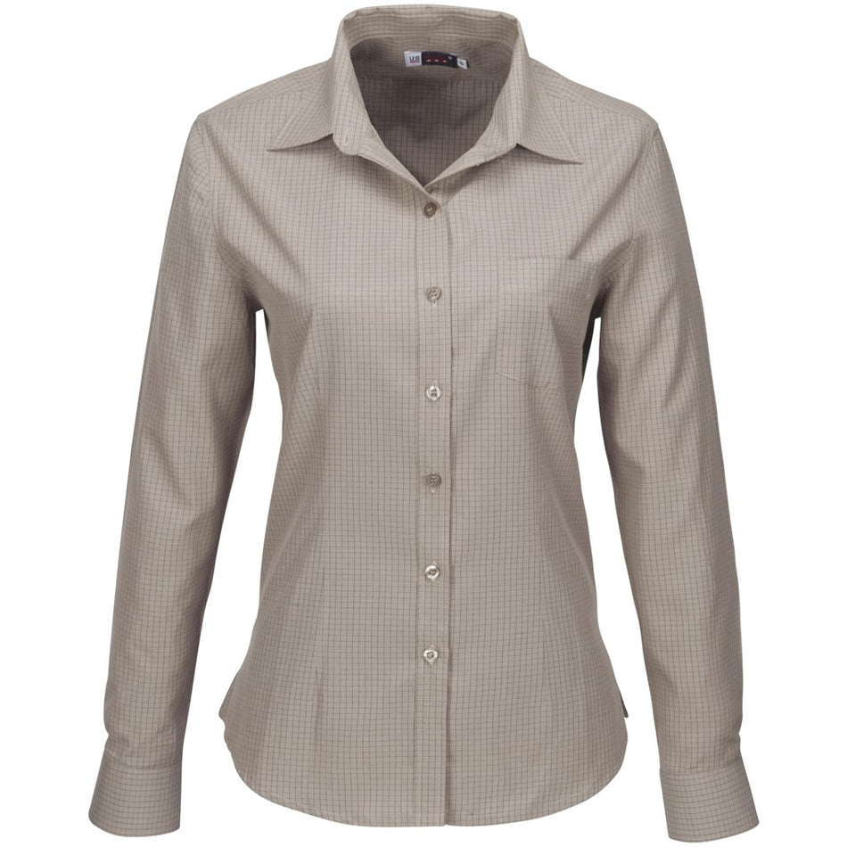 Ladies Long Sleeve Huntington Shirt - Khaki-0