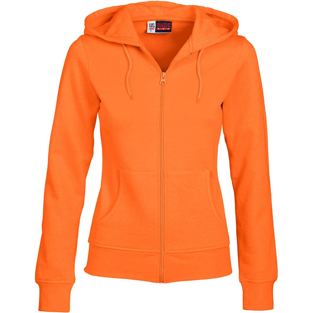 Ladies Bravo Hooded Sweater - Orange-0