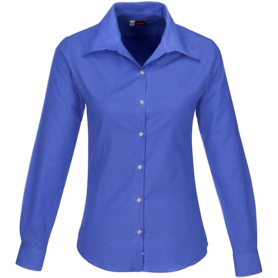 Ladies Long Sleeve Aspen Shirt - New Blue-0