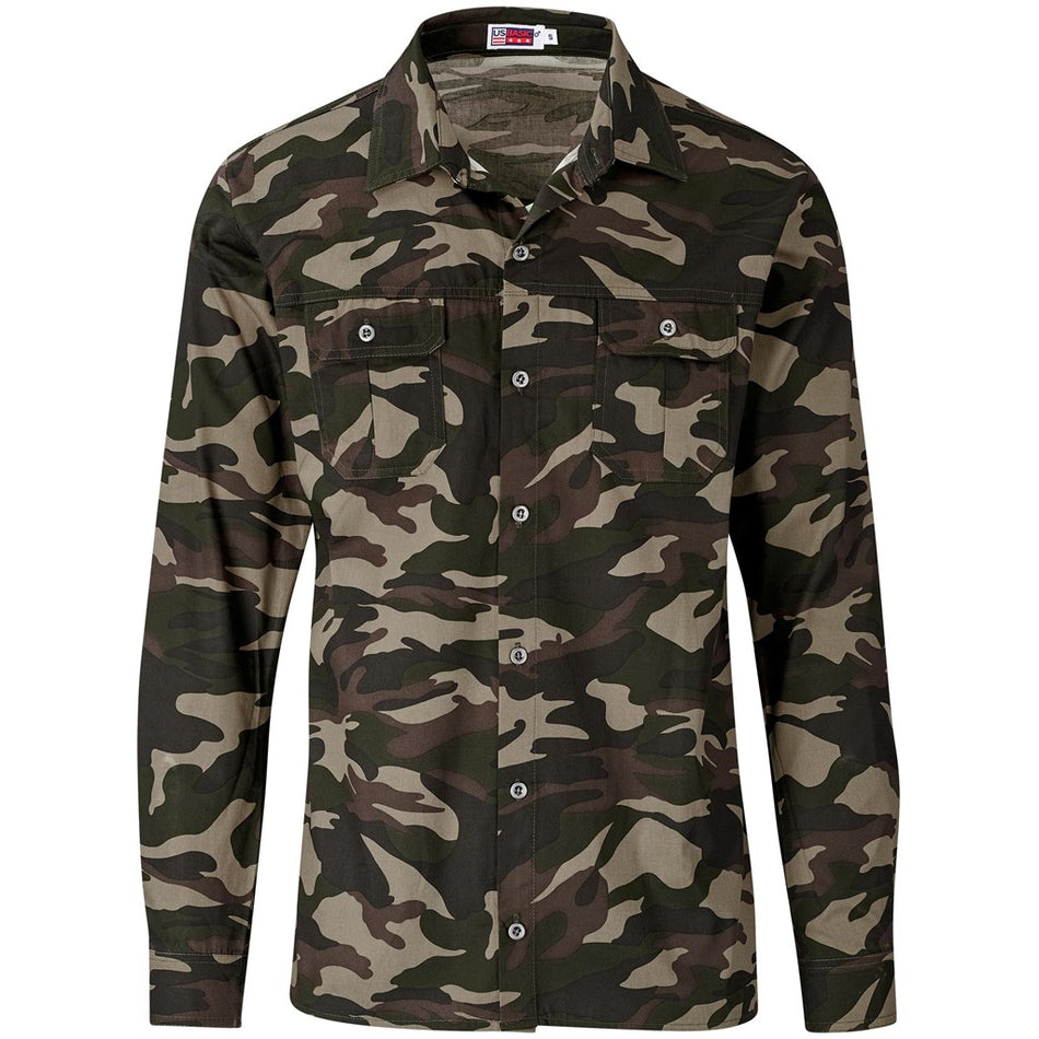 Mens Long Sleeve Wildstone Shirt - Camouflage-0