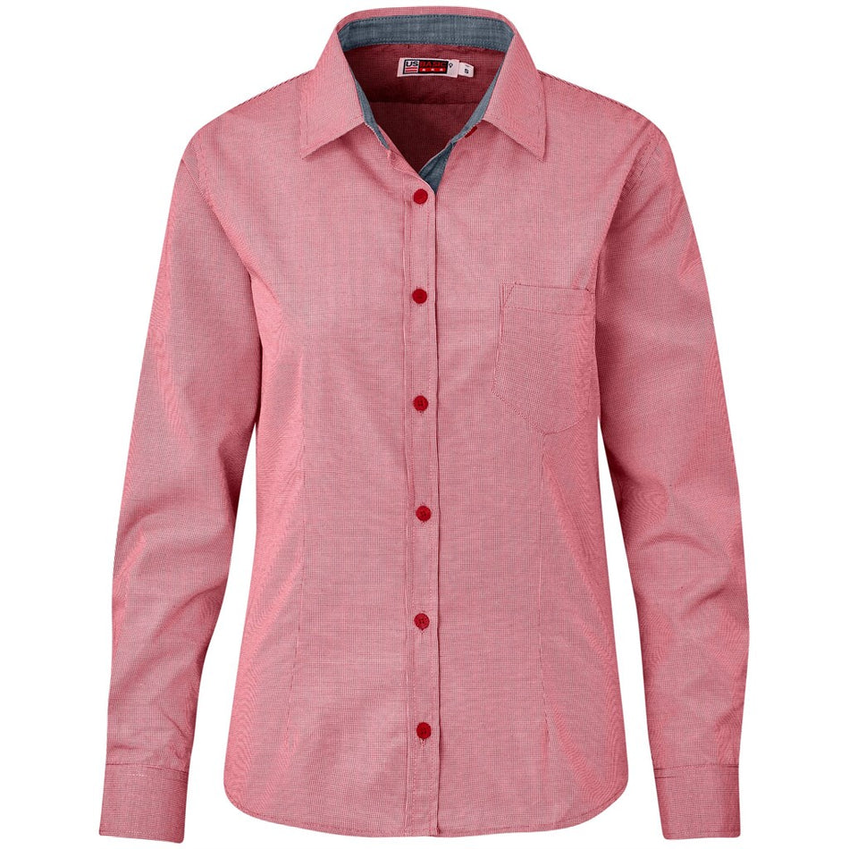 Ladies Long Sleeve Coventry Shirt - Red-0