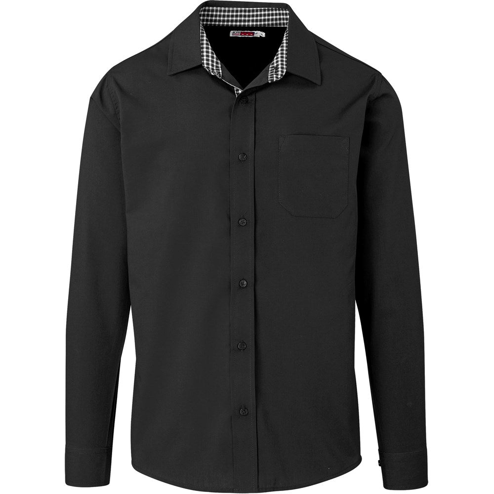 Mens Long Sleeve Warrington Shirt - Black-0