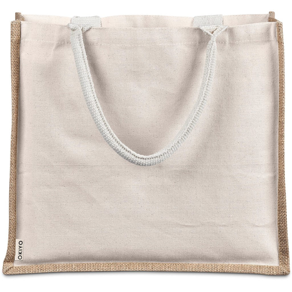 Okiyo Chinsai Maxi Jute & Cotton Tote-5