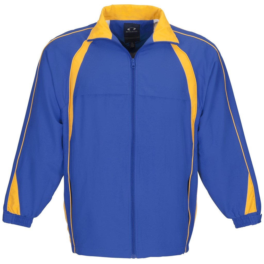 Unisex Splice Track Top - Royal Blue Yellow-0