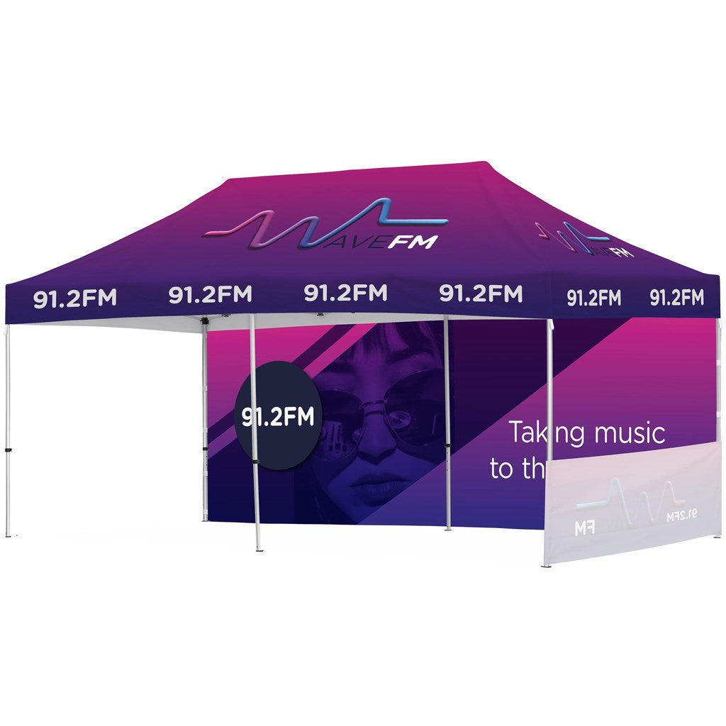 Ovation Sublimated Gazebo 6m X 3m - 1 Short Half-Wall Skin - 1 Long Full-Wall Skin-2