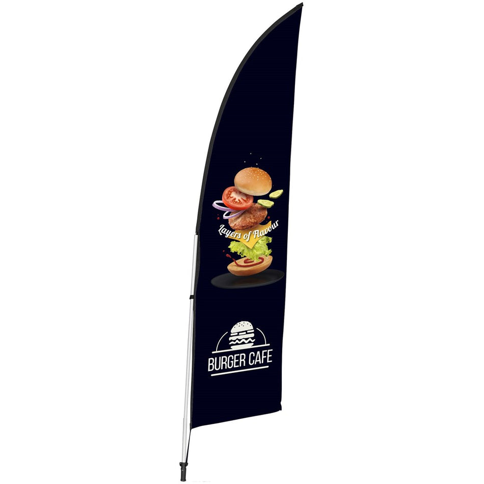 Legend 2M Sublimated Arcfin Double-Sided Flying Banner - 1 complete unit-1