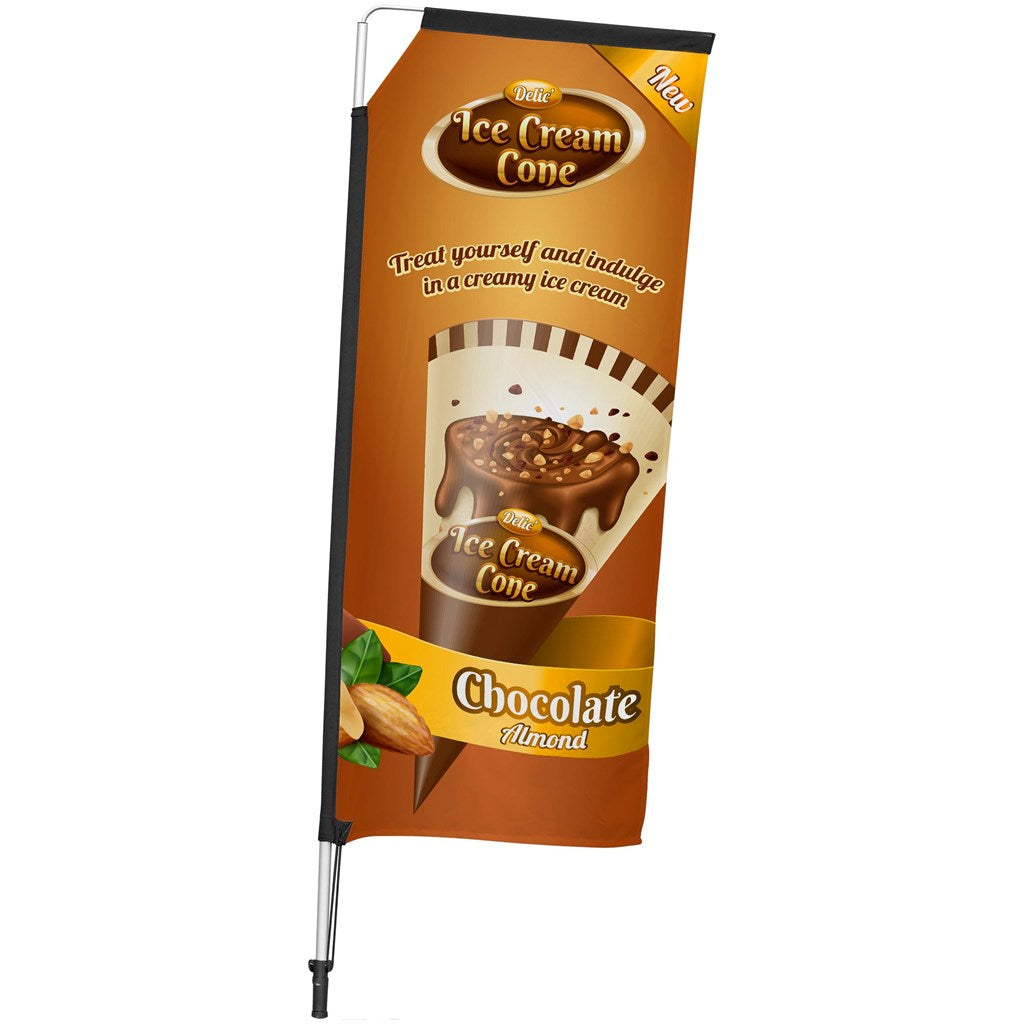 Legend 2M Sublimated Telescopic Double-Sided Flying Banner - 1 complete unit-1