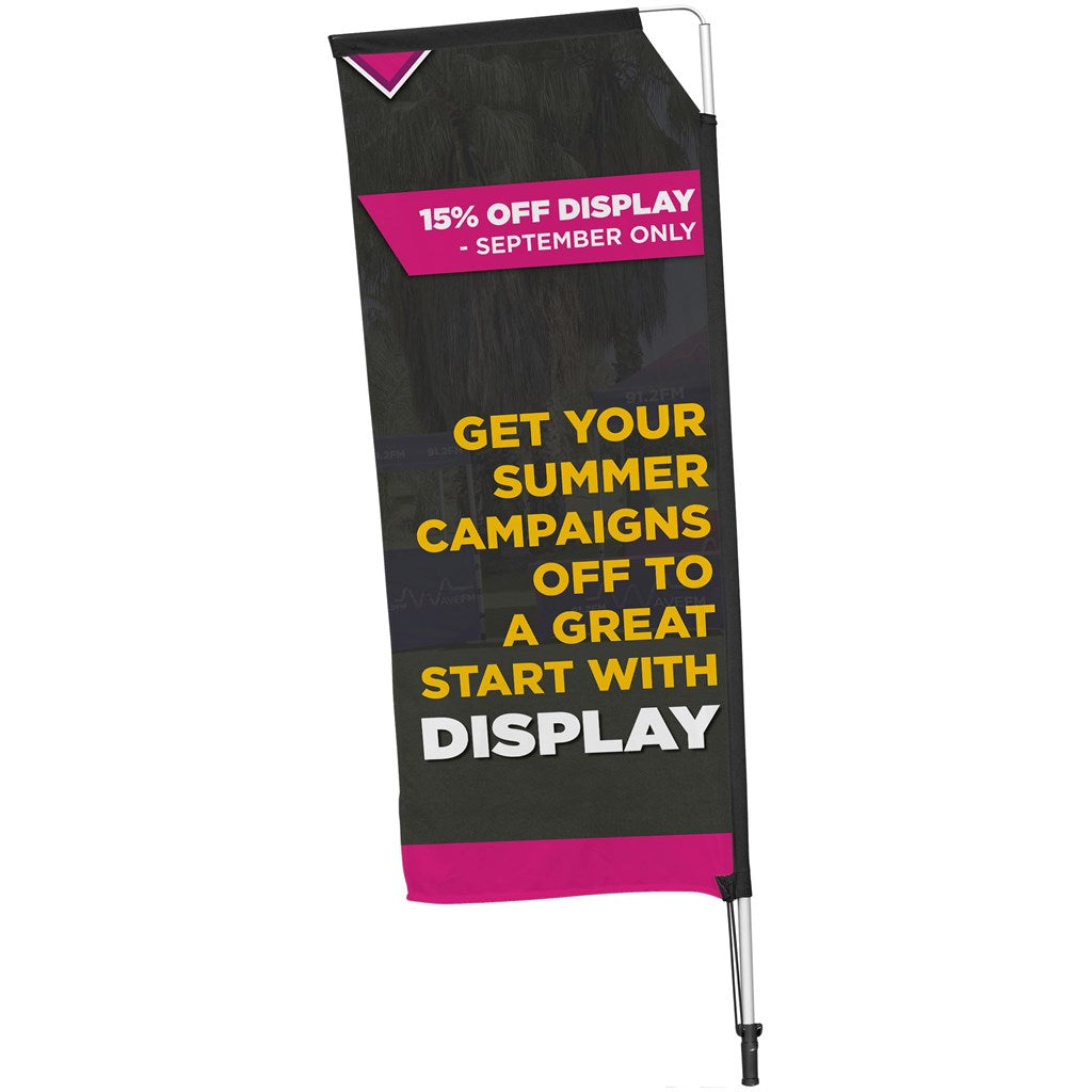 Legend 2M Sublimated Telescopic Double-Sided Flying Banner - 1 complete unit-6