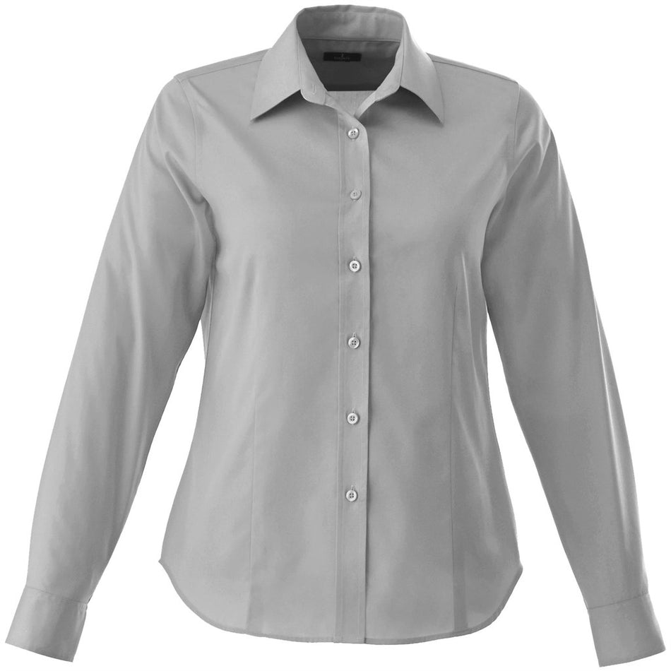 Ladies Long Sleeve Wilshire Shirt Grey Only - Grey-0